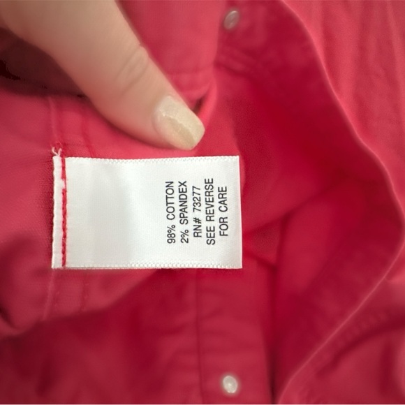 Croft and Barrow Women's Denim Jacket (Coral) - Picture 6 of 7